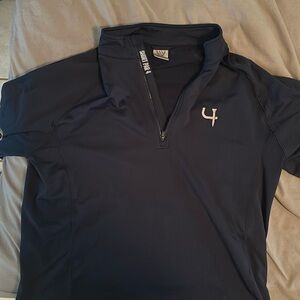Levelwear Navy 1/4 zip with Short Par 4 logo